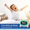 thumbnail image 2 of This yellow cartoon animal digital alarm clock features a built-in lithium battery, USB charging, wake-up function, multi-color night light, and white noise soothing melody, making it an ideal gift f, 2 of 11