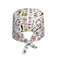 thumbnail image 2 of Salouo Cartoon Wild Animals Print Adjustable Working Caps,1 Pcs Working Hats Elastic Scrub Hats Elastic Tie Back Hats Unisex Nurse Scrub Cap Nurse Hats ,One Size, 2 of 7
