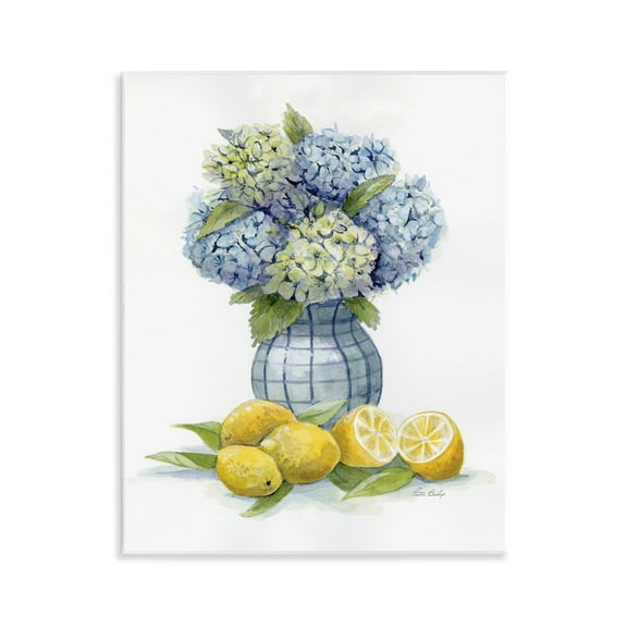 Stupell Industries Hydrangeas & Lemon Cluster Floral Painting Unframed Art Print Wall Art, 11 x 14