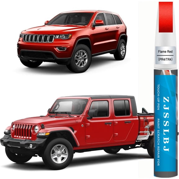 PR4/TR4 Flame Red Touch Up Paint Compatible with JeepExact Match 2 in 1 Touch up Paint for Chips and Nicks Repair
