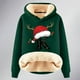 thumbnail image 4 of WILLBEST Sudadera Larga para Mujer, Sudadera con Capucha Estampada con Letras Navideñas, Espalda de Lana, Cálida, de Invierno, Estilo Pullover, Tops, Sudadera de Moda 1056 Grande, 4 of 4