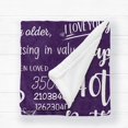 thumbnail image 7 of 70th Birthday Gifts for Women Blanket, Happy 70th Birthday Decorations Throw Blanket, 1955 Birthday Gifts for Women Throws, 70 Year Old Gift Ideas, Cheers to 70 Years Gifts, Purple Theme(30"x40"), 7 of 7