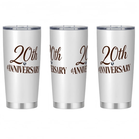 20th Anniversary 20 Ounce Car Wash Cup - Insulated Travel Tumbler with Lid & Straw, Keeps Hot/Cold for Workouts, Outdoors, Daily Use