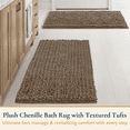 thumbnail image 2 of ComfiTime 2-Piece Bathroom Rug Set - 24*36 & 24*36 2000GSM Thick Slip-Resistant Chenille Bath Mat for Tub, Shower & Bathroom Floor, Machine Washable, Ultra Absorbent, Small or Long, Camel, 2 of 9