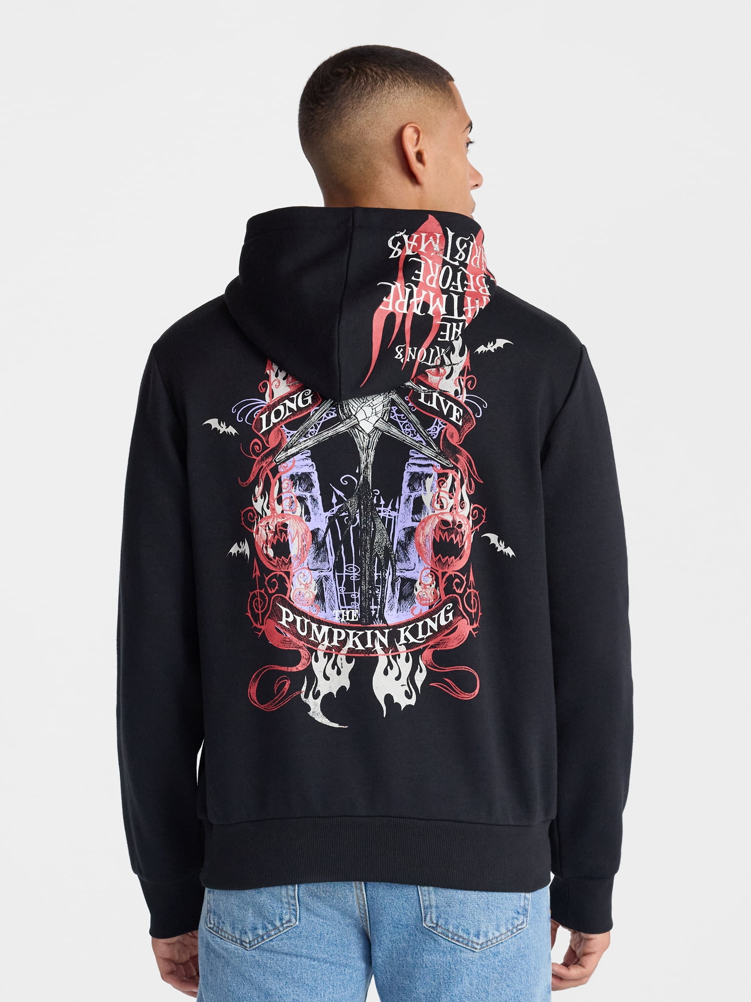 Nightmare Before Christmas Men's and Big Men's Graphic Hoodie Sweatshirt, Sizes XS-5XL