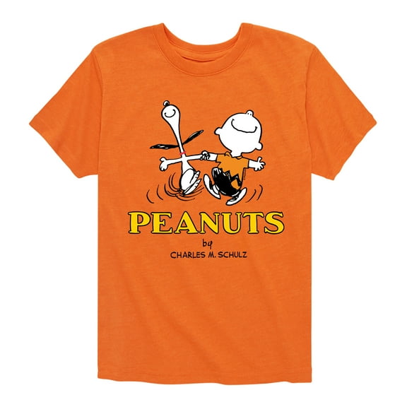 Peanuts - Charlie Snoopy Dancing - Toddler & Youth Short Sleeve Graphic T-Shirt