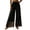 Black, variant on Womens Linen Pants Women Petite Flare Cigarette - Zip Fly Business White S