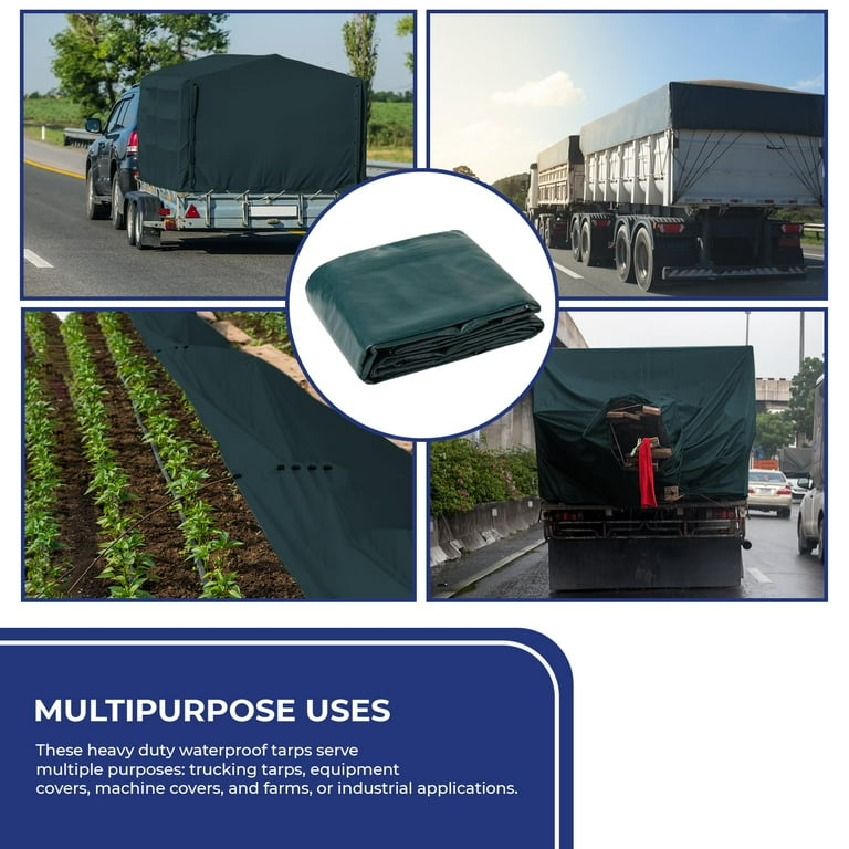 Tarps Now Heavy Duty Waterproof Vinyl Tarp with Grommets - 5 Tarps Now Heavy Duty Waterproof Vinyl Tarp with Grommets - 5
