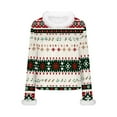 thumbnail image 5 of Craaazy Christmas Long Sleeve Tops for Women Trendy Oversized Crewneck Xmas Fall Pullover Gifts, 5 of 7