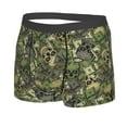 thumbnail image 2 of Fotbe Green Skulls Men’s Total Support Pouch Boxer Briefs, X-Temp Cooling, Moisture-Wicking Underwear, Regular, Long-leg and Trunk-XX-Large, 2 of 9