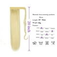 thumbnail image 3 of LELINTA Clip in Ponytail Hair Extensions Brown Curly Corn Wave Clip in Hair Pieces for Women Synthetic 20 Inch Long Natural Straight Ponytail Wrap Around Ponytail Black Hairpiece, 3 of 8