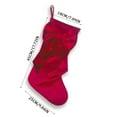 thumbnail image 2 of Bow Christmas Stockings, 17.72Inch Christmas Stocking Hanging Christmas Tree Decorations for Fireplace Holiday Festival Party Hanging Ornaments Gift Bags, 2 of 5