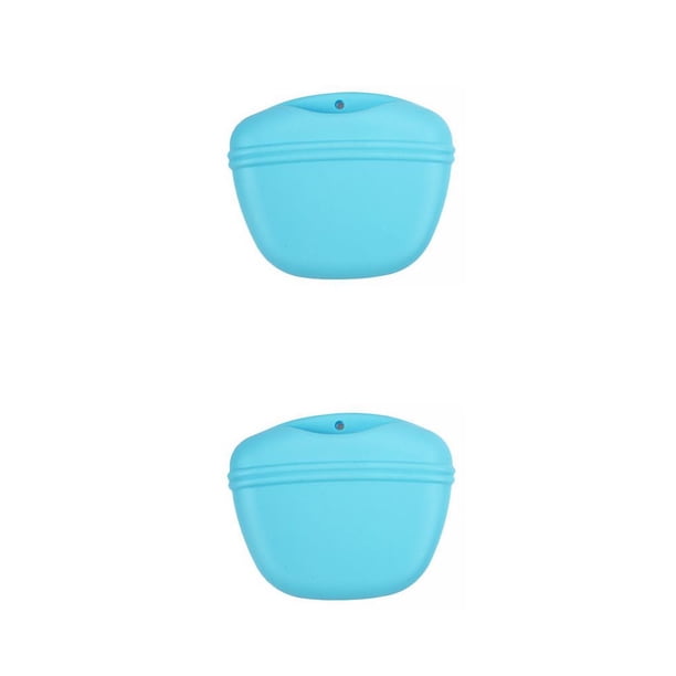 Billuyoard Bolsa de cintura para entrenamiento de mascotas, bolsa de almacenamiento de alimentación de gran capacidad, bolsas de comida de Azul 2Conjunto