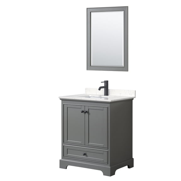 Wyndham Collection WCS202030SGBC2UNSM24 Deborah 30" Free Standing Single Basin Vanity Set