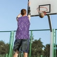 thumbnail image 5 of Honeii Lavender Flowers print basktball shirt for men and women, Unisex basketball jersey for Theme party-Small, 5 of 6