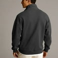 thumbnail image 3 of LTTVQM Men's Quarter Zip Pullover Mock Neck Lightweight Sweatshirt Long Sleeve Polo Shirt Business Casual Pullover Top Black S, 3 of 3