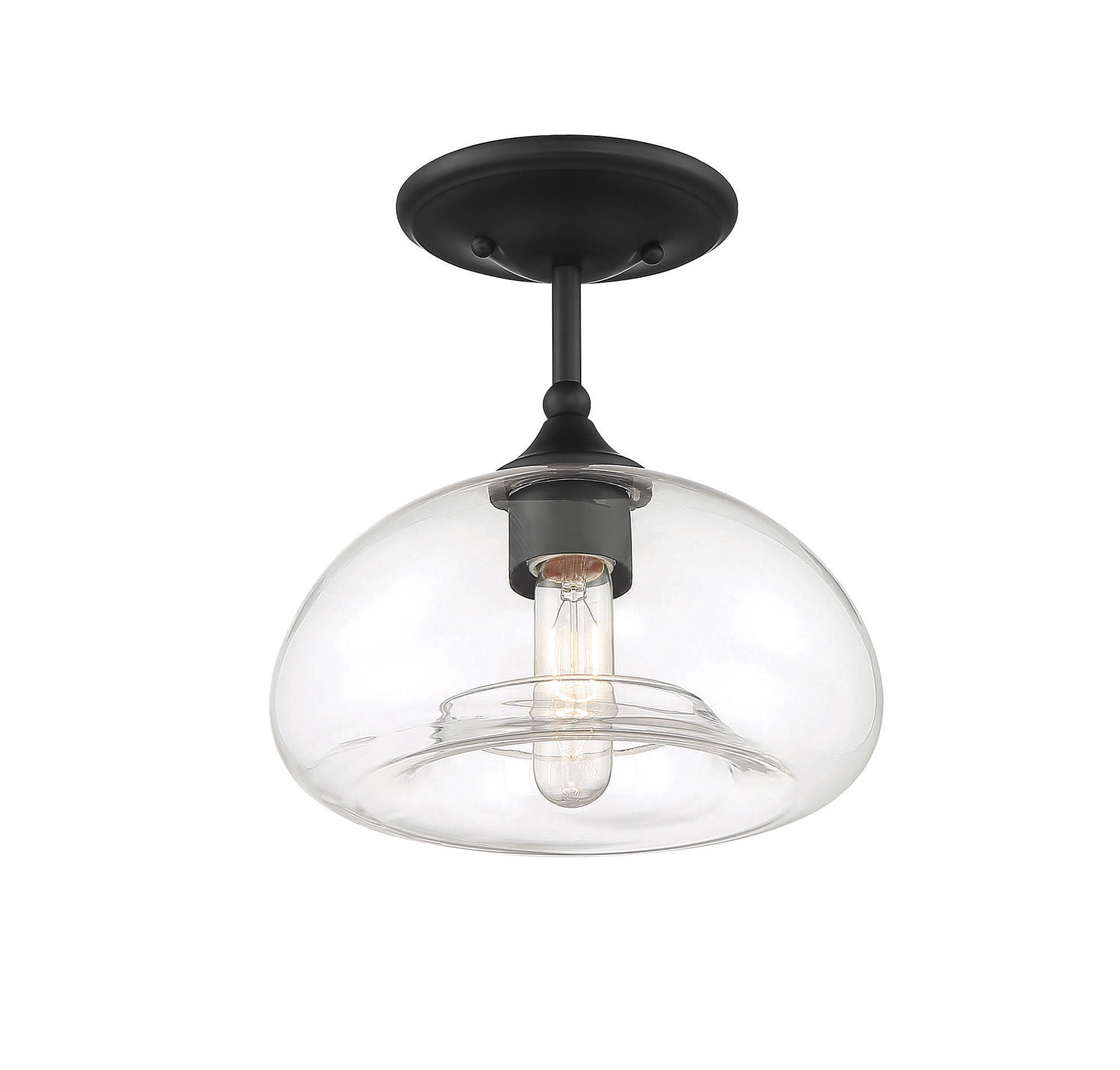 Trade Winds Lighting 1-Light Ceiling Light In Matte Black