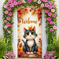 thumbnail image 3 of Decorative Design Welcome Banner Autumn Theme Cat Festive Decor Fall Decor for Home Decor Office Decor Indoor Decoration, 3 of 9