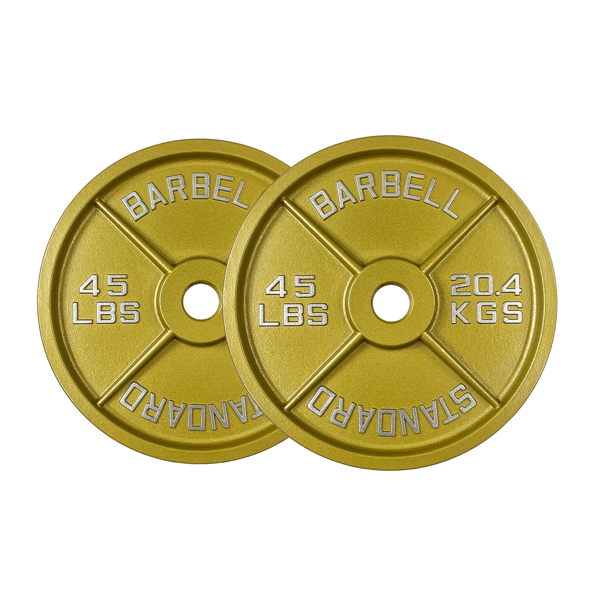 355LB Gold Olympic Steel Plate Set - 2 Inch Barbell Standard Weights in Premium Gold Finish