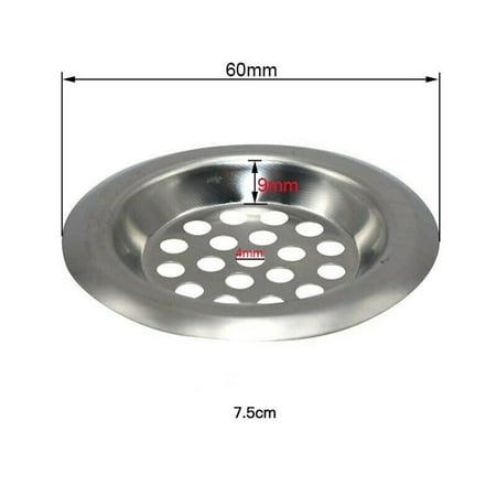 

STEEL PLUG STRAINER Bath/Bathroom Sink Shower Drain Filter Cover Hair Catcher UK