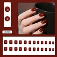 thumbnail image 6 of for Salon for DIY Solid Color Full Cover Round Fake Nails Short Nail Tips False Nails CF031, 6 of 8
