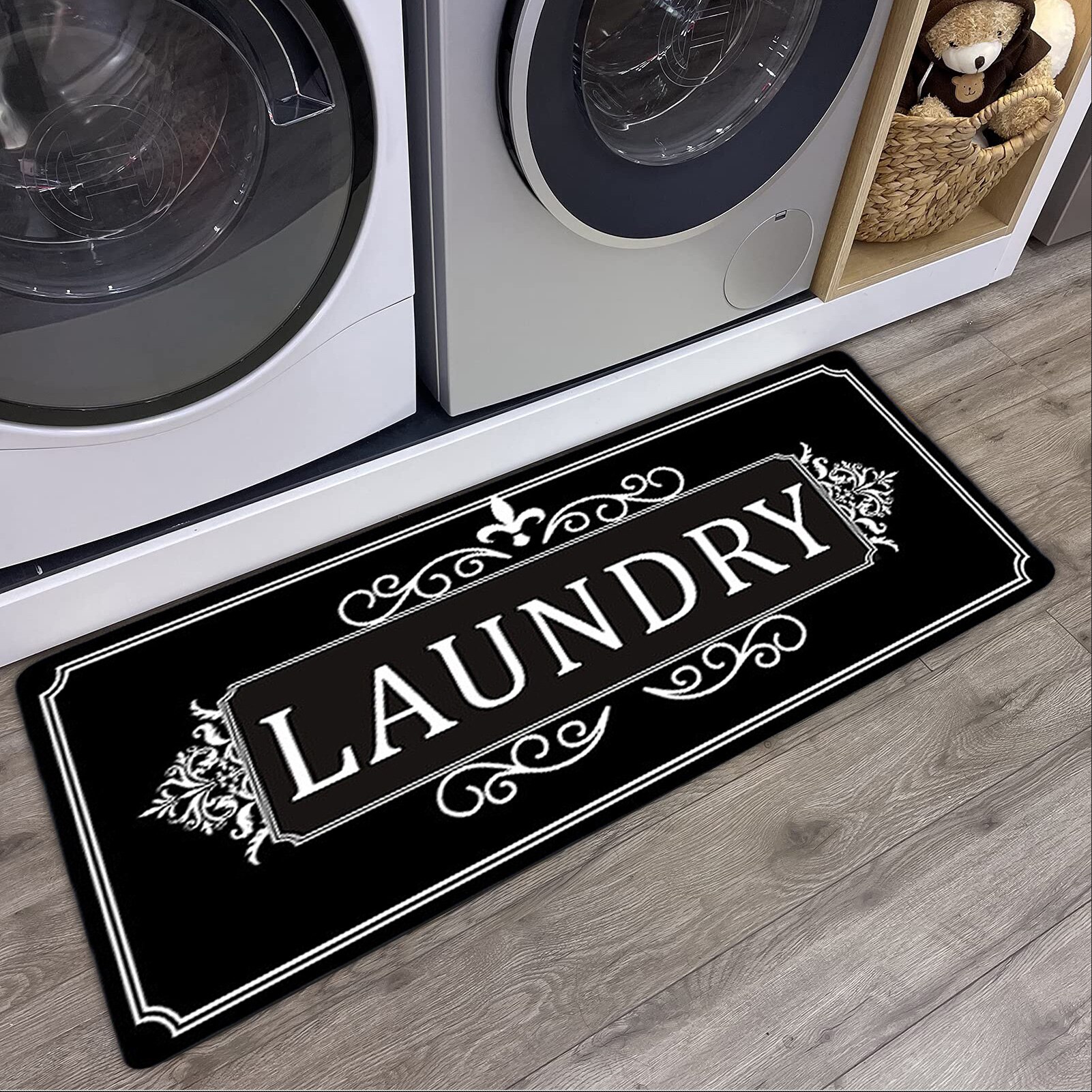 Laundry Room Rug Runner Non Slip Laundromats Mudroom Runner Farmhouse
