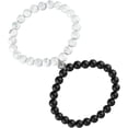thumbnail image 1 of Pulseras Para Parejas, Pulsera De Amistad, Pulsera Magnética De Atracción Mutua, Pulsera De Distancia A Juego, Pulseras De Cuentas De Piedra 2 Uds Methold AP007340-02, 1 of 6
