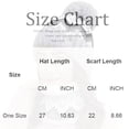 thumbnail image 2 of Winter Hats for Women 2-Piece Set Knitted Beanie with Pom Pom and Neck Warmer Thick Warm Thermal Fleece Lined Skull Cap Chevron Pattern for Cold Weather Chilly Morning Commute Everyday Apparel, 2 of 3