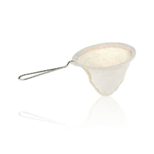 Inteprter Filtro de franela de café de mano colador de tela con mango de acero inoxidable gotero Flexible portátil cocina de coche Juegos de servir café y té 1 PC