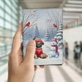thumbnail image 4 of Hello Winter Pug Football Snowman Welcome Snowy Morning Travel Passport Wallet Dog Lover Gifts PU Leather Passport Holder Cover - 01012, 4 of 5