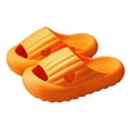 thumbnail image 4 of WUANDIXFA Kids Cloud Slides Boys Girls Slippers Slip-On Slide Sandals Non-Slip Kids Shower Shoes Bathroom Pool Indoor and Outdoor (Orange, 8), 4 of 4