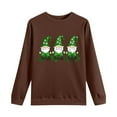 thumbnail image 6 of Womens St Patricks Day Shirt Cute Gnome Shirts Crew Neck Long Sleeve Tops Shamrock Graphic Sweatshirt Irish Shirts for Women, 6 of 7