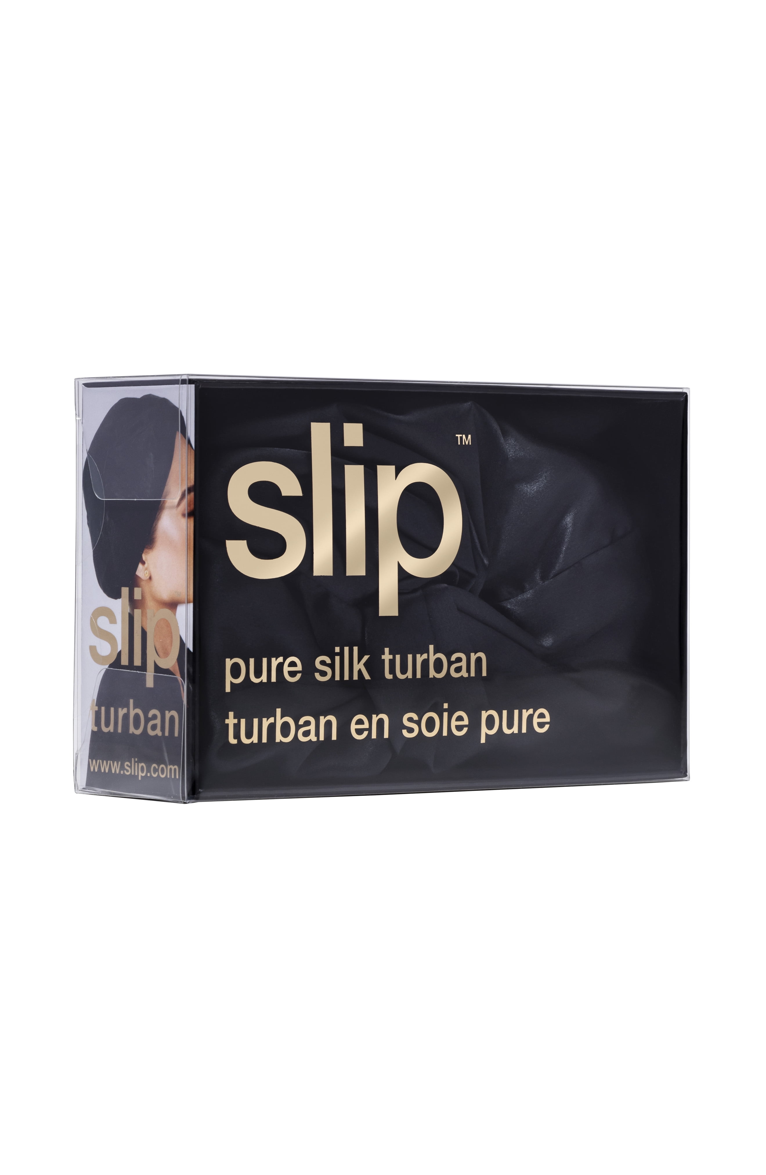 Slip Pure Silk Turban Multipurpose Head Wrap, Black