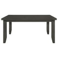 thumbnail image 3 of Dexter Dark Grey Rectangular Dining Table - 66" Wood Plank Top, Seats 6, Modern Farmhouse Style for Dining Room. Rubberwood & Oak Veneer., 3 of 9