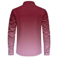 thumbnail image 5 of hoksml Men's Gradient Western Long Sleeve Shirt Point Collar Dual Pocket Stretch Casual Everyday Top, 5 of 9