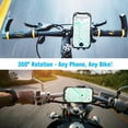 thumbnail image 6 of Bike Phone Mount, Fintie 360° Rotation Universal Bicycle Motorcycle Handlebar Holder Anti-Shake Silicone Bands Cycling Compatible/w iPhone 11 Pro Max/X/XR/XS MAX/8/7 Plus, Samsung Galaxy S10/S10e/S9, 6 of 7