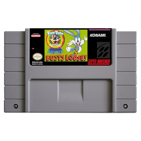 SNES Games Cartridge Tiny Toon Adventures - Buster Busts Loose!