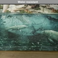 thumbnail image 6 of Ambesonne Dark Blue Place Mats Set of 4, Mermaid on a Shell, Standard Size, Blue Beige Teal, 6 of 6