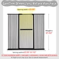 thumbnail image 3 of Lumizone Extra Tall Pet Gate 61.02" High Pressure Mounted 63.39"-67.32" Extra Wide 1.37" Gap for Cat Dog Children Stairs Doorway Hallway No Drilling Auto-Close (63.39"-67.32", Black), 3 of 11