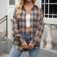 thumbnail image 2 of Towmus Womens Plus Size Flannel Shirts Plaid Shirts Long Sleeves Casual Button Down Collared Lightweight Winter Fall Pullover Tops, 2 of 9
