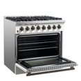 thumbnail image 6 of Forno Galiano 36" Freestanding Dual Fuel Range in White, 6 of 11