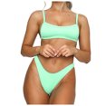 thumbnail image 2 of WREESH Maillot de Bain une Pièce pour Femme à Poitrine Haute, Dégradé Contrasté, Bikini Fendu, 2 of 5