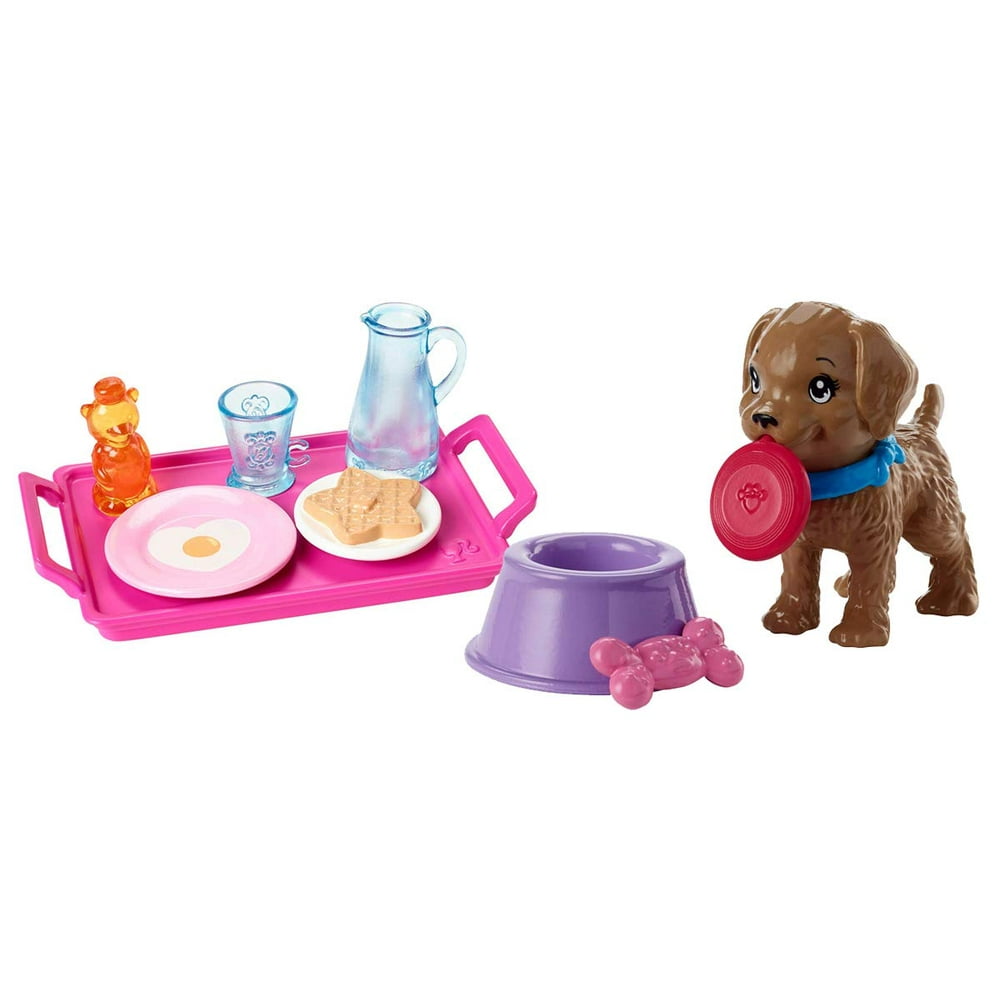 Barbie Breakfast and Puppy Accessory Pack, Pink, Purple, FXG28, FHY70 ...