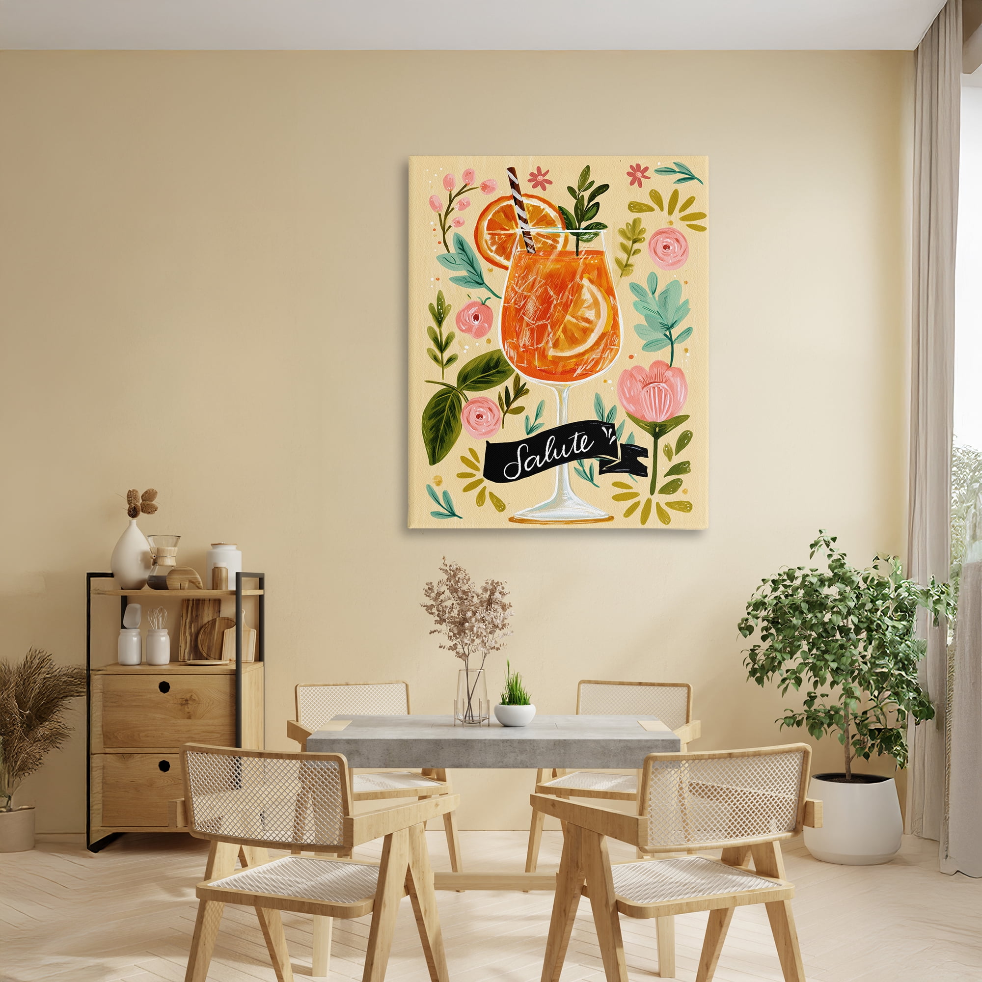 Stupell Industries Salute Citrus Cocktail Canvas Wall Art, design by Yen