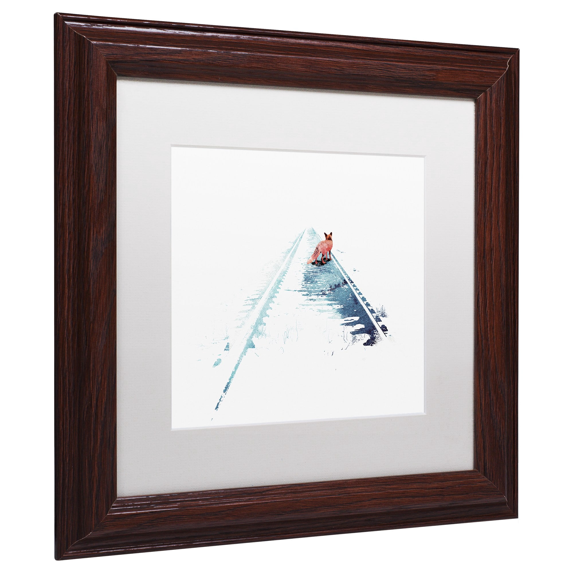 Trademark Fine Art 'From Nowhere To Nowhere' Canvas Art by Robert Farkas, White Matte, Wood Frame