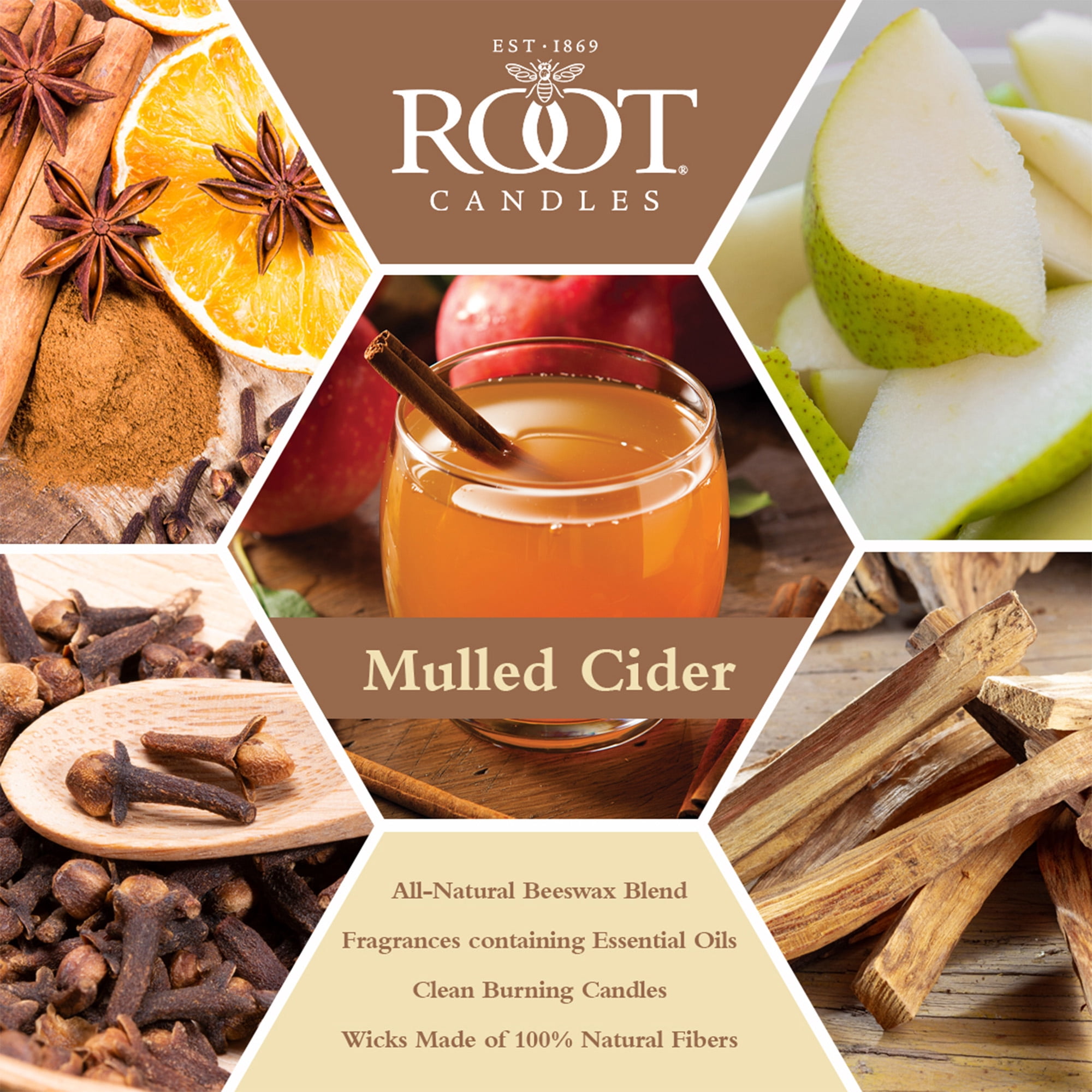 ROOT Candles Mulled Cider 10.5 oz Large Veriglass Jar