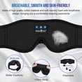 thumbnail image 6 of MUSICOZY Sleep Headphones Breathable Bluetooth Headband 3D Sleeping Headphones, Wireless Music Eye Mask Sleep Earbuds for Side Sleeper Women Office Air Travel Cool Tech Gadgets Unique Gifts Black, 6 of 7