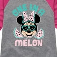 thumbnail image 3 of Mickey & Friends - One In A Melon - Toddler And Youth Girls Raglan Graphic T-Shirt, 3 of 5