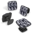thumbnail image 2 of 4 Pcs Cabinet Handle Drawer Pulls Navy Blue Leaf Boho Knobs with Screws Square Furniture Office Cabinet Knob Decoration, 2 of 7