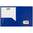 thumbnail image 3 of JAM Paper Plastic 2 Pocket POP Folders, Blue, Sold Individually, 3 of 4